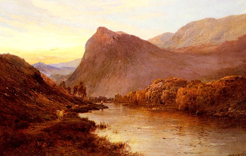Alfred de Breanski Sunset In The Glen